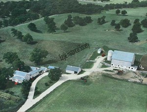 aerial view of the Badinger farm on South Street- 1958. Owned by Dexter Badinger.