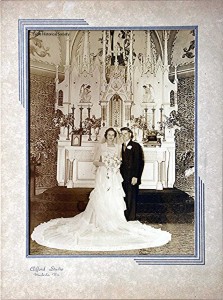 Allie (Alvin) Kau and Dorothy Von Reuden pose for their wedding picture on May 21, 1949
