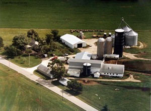 Aerial photo of Kauland farm-1965