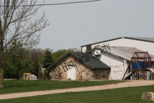 Fieldstone building in Royal Angus Farms, Eagle, Wisconsin.