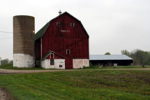 View of barns on Marten farm- 2009. Eagle, Wisconsin.