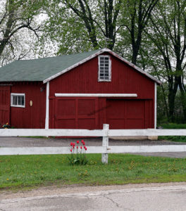 View of garage on Marten farm- 2009. Eagle, Wisconsin.