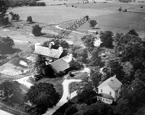 aerial photo of Sprague farm in the 1950's