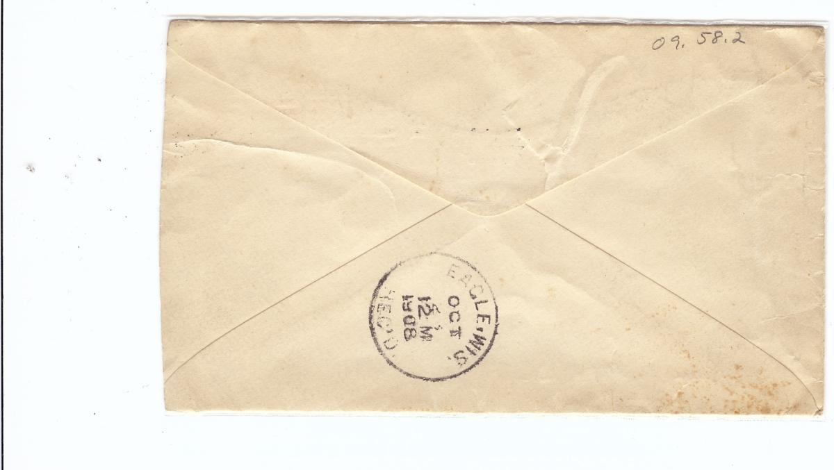 09-58-2-Envelope-from-US-Senate-to-OH-Bigelow-dated-Oct-23-1908-Back