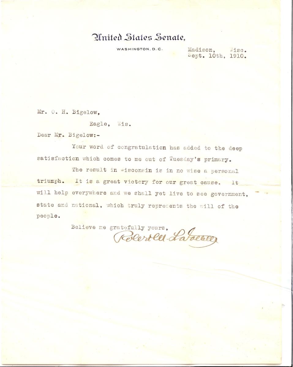 09-58-7-Letter-from-U.S.-Senate-to-O.H.-Bigelow-Sept.-10-1910