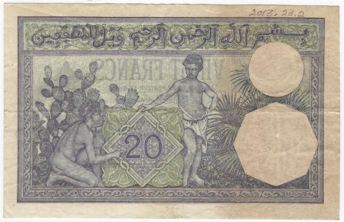 BANQUE-DE-LALGERIE-20-Francs-1941-BACK