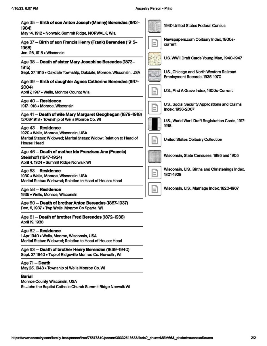 John-Henry-Berendes-Ancestry Page 2